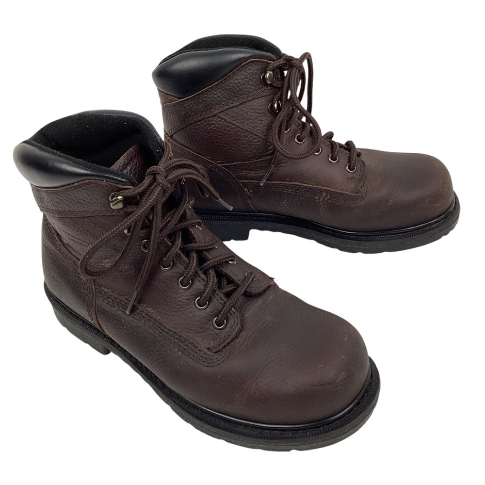 Red Wing Shoes Worx Steel Toe Oiled Leather Work Boots 5525-1 Dark Brown